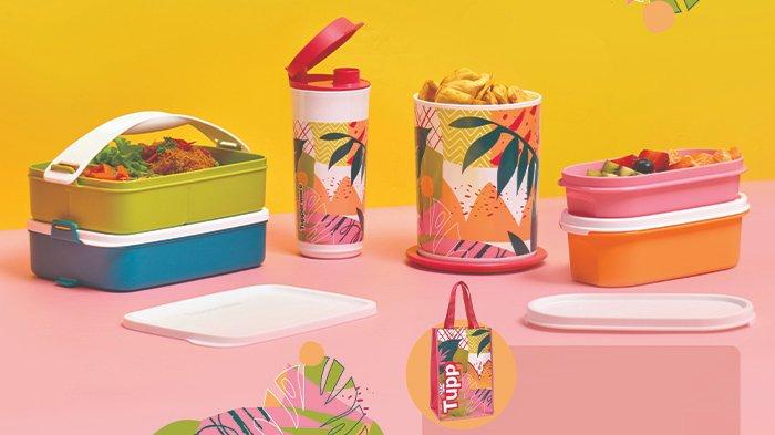 Rangkaian produk T-BESTIES SET dari Tupperware dengan berbagai iaian wadah yang memudahkan pengguna untuk membawa aneka camilan dan minuman ke mana saja