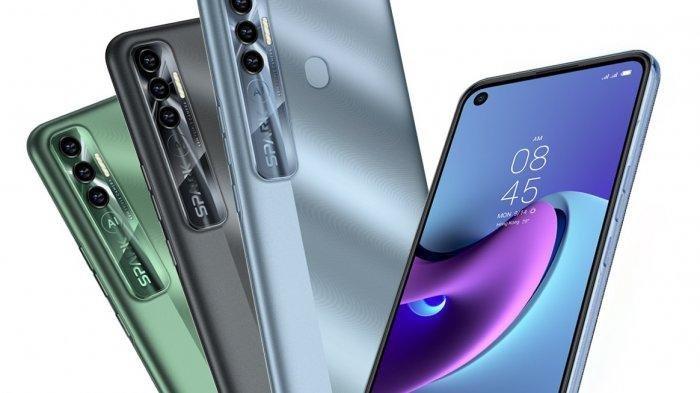 Spesifikasi layar bagian belakang Techno Spark 7 Pro