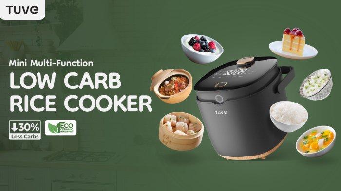 TUVE Rice Cooker Low Carbo hadirkan kapasitas besar hingga 2 liter, dibekali 12 fungsi masak serta rendah karbo hingga 30 persen