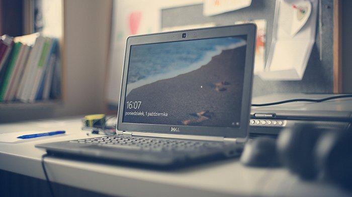 Ilustrasi laptop setelah direstart atau dimulai ulang