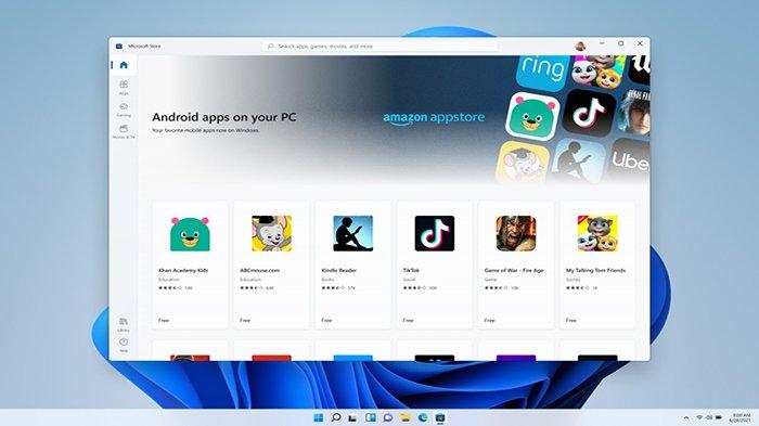 Windows 11 hadir dengan Microsoft Store yang menyediakan aplikasi-aplikasi Android.