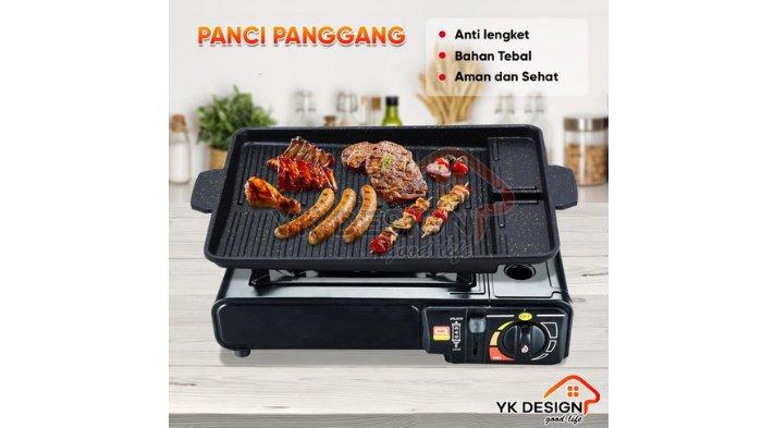 YK DESIGN BBQ Grill Pan YK-817/818A dirancang dengan kapasitas besar dan mampu hasilkan kematangan merata