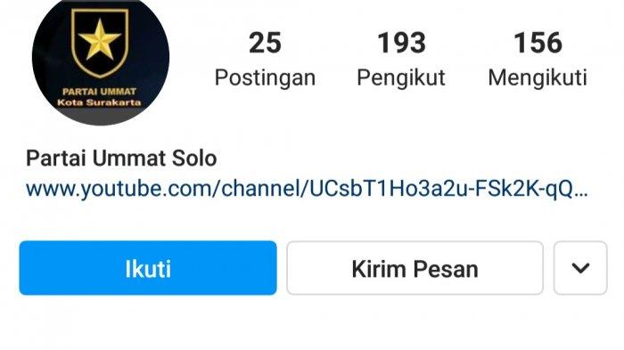 Akun Partai Ummat Solo.
