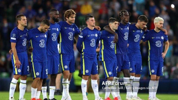 Chelsea saat tendangan penalti menghadapi Villareal di Piala Super Eropa