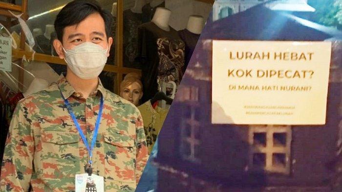 Gibran saat keliling mengembalikan uang pungli dan muncul tulisan pasca Lurah Suparno dipecat Gibran di kawasan Kelurahan Gajahan, Kecamatan Pasar Kliwon, Kota Solo, Minggu (2/5/2021) malam.