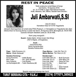 Rest in Peace - Juli Ambarwati SSI