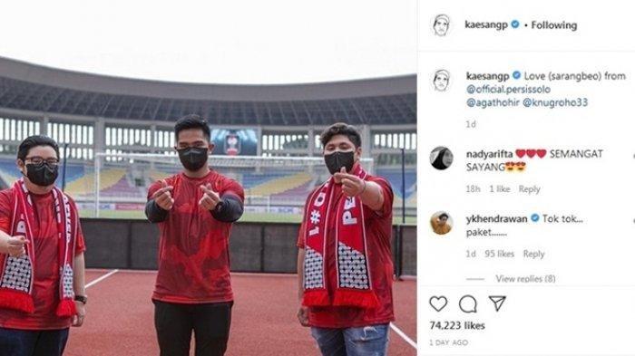 Tangkapan layar komentar di akun instagran kaesangp
