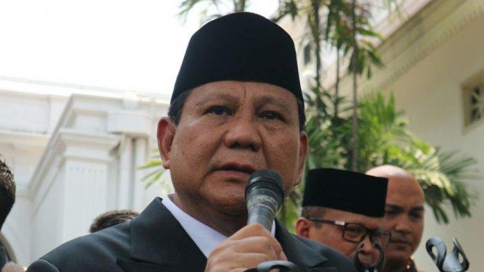 Menteri Pertahanan Prabowo Subianto usai dilantik Presiden Joko Widodo