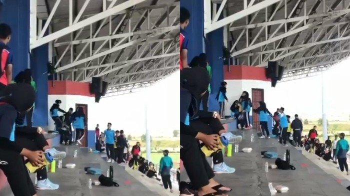 2 pelajar SMP bertengkar di stadion hanya karena goresan di meja