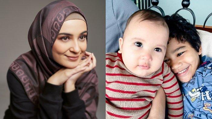 Adam putra sulung Shireen Sungkar (kanan) dan Ukkasya, anak Irwansyah dan Zaskia Sungkar
