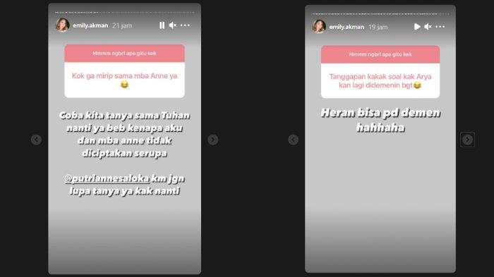 Adik Putri Anne, Emily Akman jawab pertanyaan netiizen soal Arya Saloka