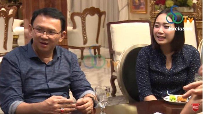 Ahok dan Puput Nastiti Devi saat berbincang dengan Ketua Partai Hanura, Oesman Sapta Odang (OSO) di channel YouTube-nya.