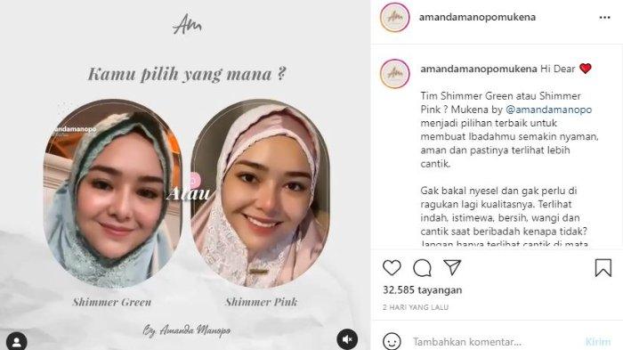 Amanda Manopo geluti bisnis mukena.