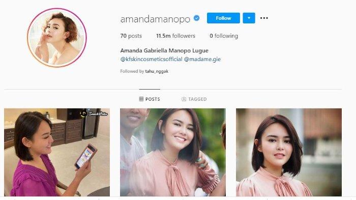 Amanda Manopo unfollow dan hapus potret dengan Billy Syahputra di Instagram.