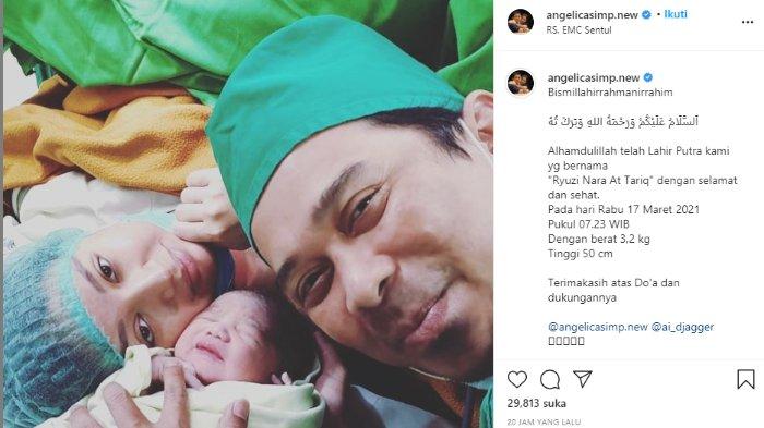 Angelica Simperler melahirkan anak pertama