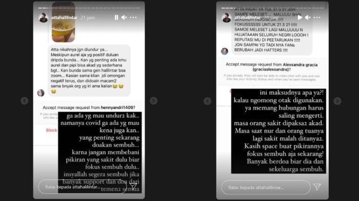 Atta Halilintar balas DM netizen soal pernikahannya dengan Aurel Hermansyah