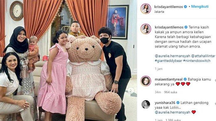 Aurel dan Atta beri kejutan ultah untuk Amora Lemos