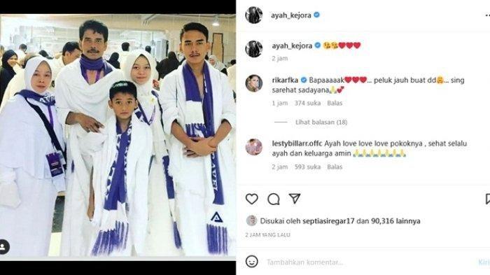 Ayah Lesti Kejora, Endang Mulyana mengunggah potret keluarga tanpa Rizky Billar.