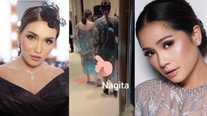 Momen Ayu Ting Ting bertemu Nagita Slavina di nikahan Atta dan Aurel.
