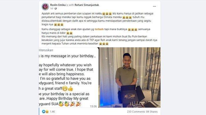 Bibi kuak ucapan ultah dari Putri Candrawathi untuk Brigadir J