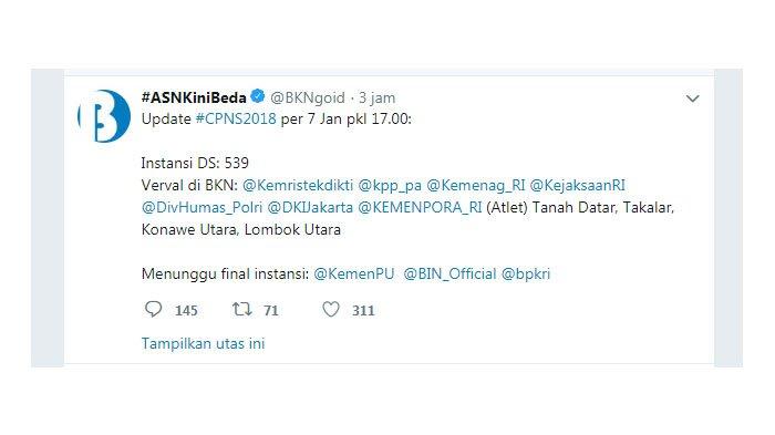 Update terbaru CPNS 2018
