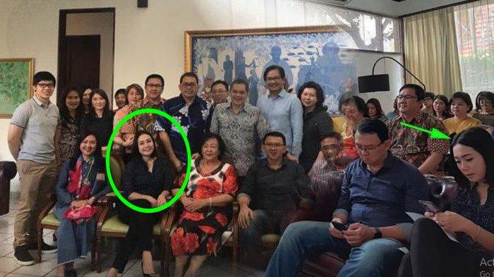 Sosok wanita tdiduga Briptu Puput di tengah Keluarga Ahok.