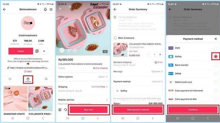 Cara belanja melalui fitur TikTok Shop.