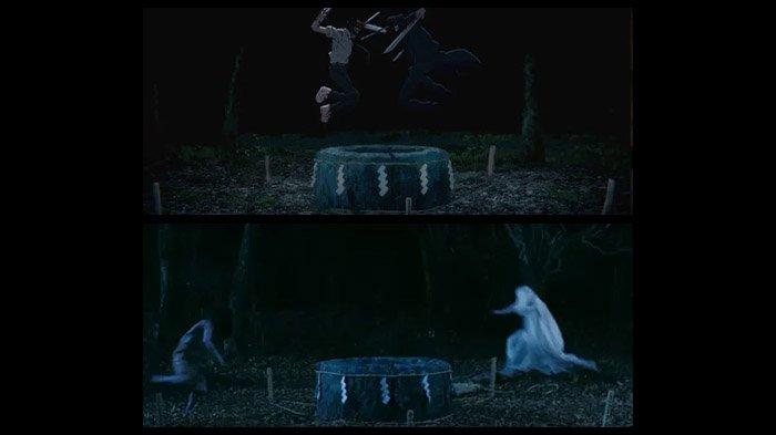 Cuplikan opening anime Chainsaw Man terinspirasi film Sadako vs Kayako.