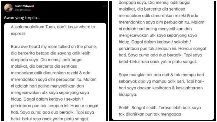 Curhat anak dibeda-bedakan sang ibu dengan adiknya