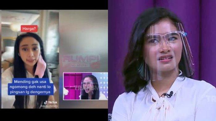 Denise Chariesta dan Salshadilla Juwita di acara Rumpi Trans TV