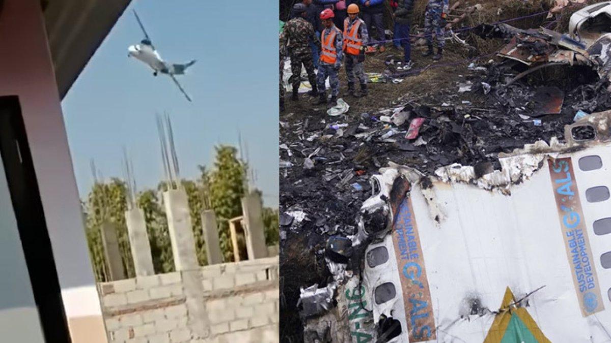 Detik-detik kecelakaan maut pesawat Yeti Airlines di Nepal.