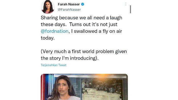 Farrah Nasser menceritakan pengalamannya di Twitter saat menelan lalat