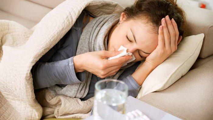 Ilustrasi terserang flu.