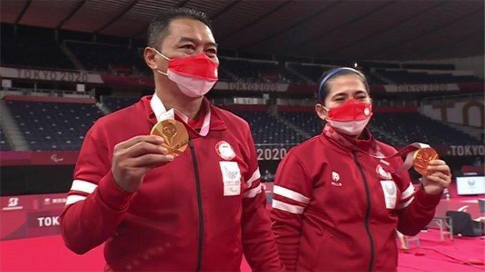 Ganda campuran SL3-SU5, Hary Susanto dan Leani Ratri Oktila raih emas di Paralimpiade Tokyo 2020.