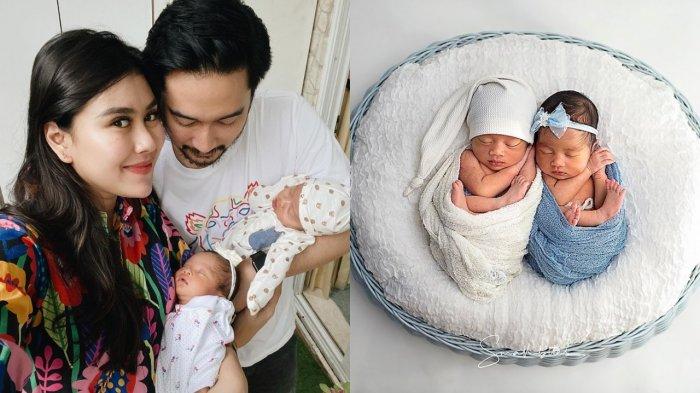 Syahnaz Sadiqah dan Jeje Govinda beserta dua anak kembarnya