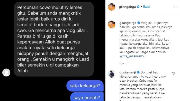 Gilang Dirga geram saat keluarganya dicibir