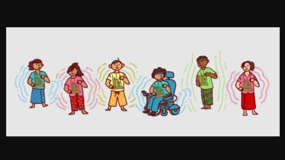 Google doodle angklung, 16 November 2022.