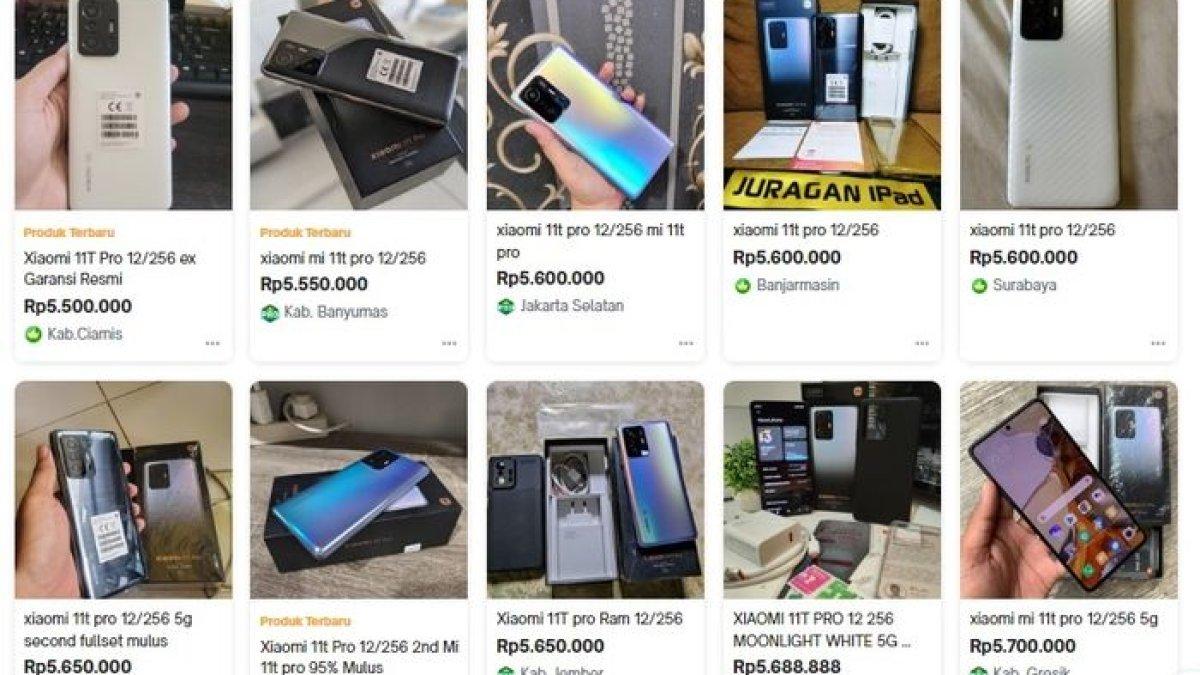 Harga HP second Xiaomi 11T Pro 12/256GB di Tokopedia.