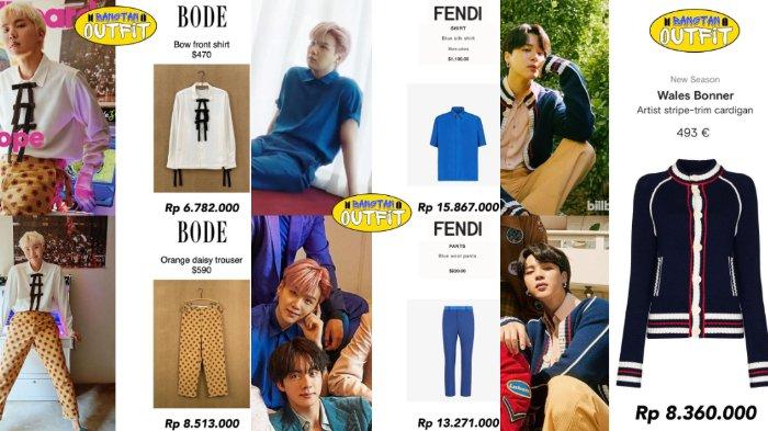 Harga outfit J-Hope, Suga, Jimin di pemotretan majalah Billboard.