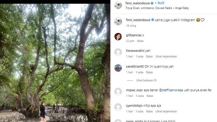 Instagram Fero Walandouw banjir komentar netizen usai santer kabar Steffi Zamora miliki anak.
