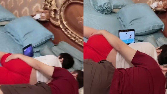 Inul Daratista bahagia saat melihat anak serta suaminya menunggu dirinya pulang kerja sampai tertidur