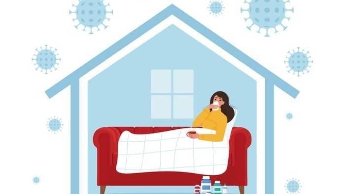 ILUSTRASI isolasi mandiri di rumah