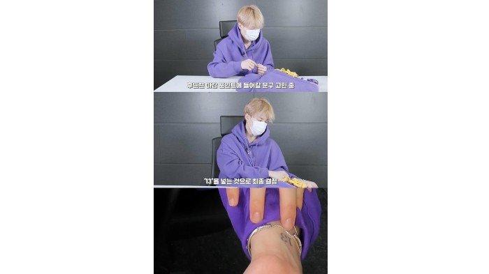 Item Jimin BTS adalah hoodie dan anting-anting