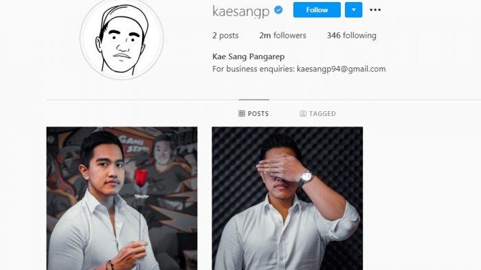 Tangkapan layar akun Instagram Kaesang.