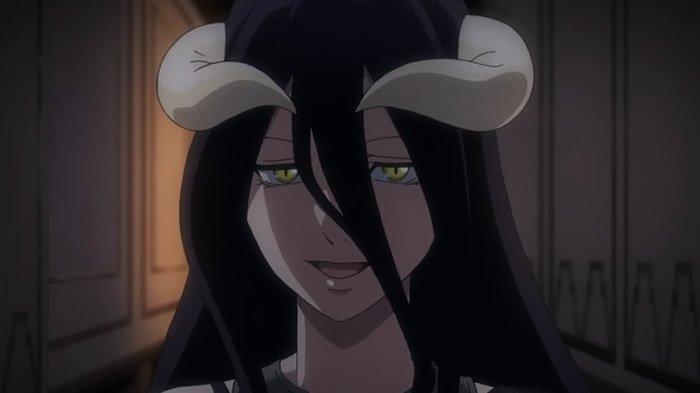 Karakter Albedo dalam anime Overlord.