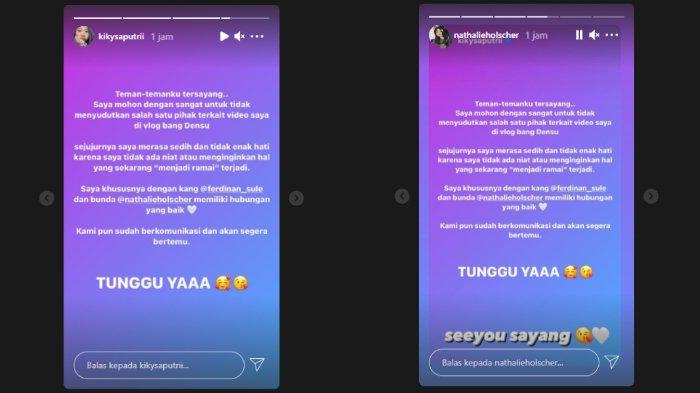 Kiky Saputri buka suara dan balasan Nathalie Holscher