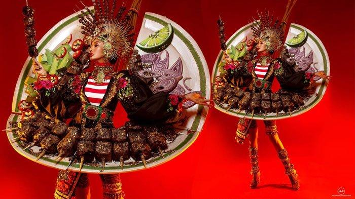 Kostum sate Aura Kharisma di Miss Grand International