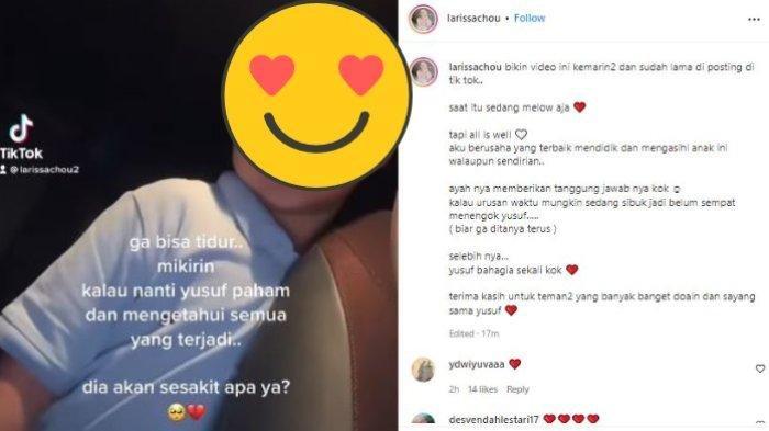 Larissa sempat mengunggah video buah hatinya, Muhammad Yusuf Alvin Ramadhan di TikTok