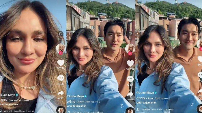 Luna Maya TikTokan bareng Choi Siwon Super Junior