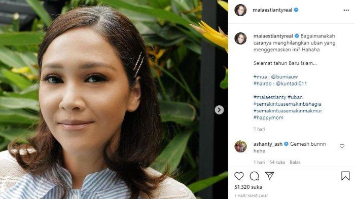 Maia Estianty pamer potret cantik uban terlihat.